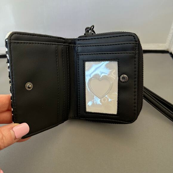 Betsey Johnson Wristlet Houndstooth Cloth Wallet Coin & Card Compartment K106 - Picture 10 of 14